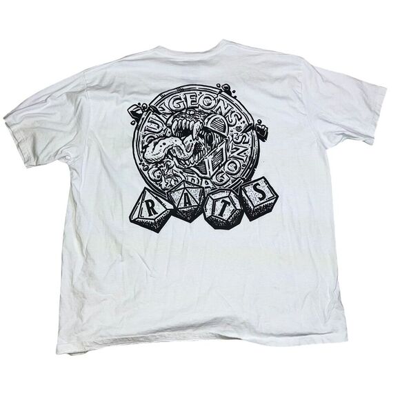 Dungeons and Dragons Chaotic Evil T-Shirt Size XXXL White Short Sleeve - Picture 1 of 7